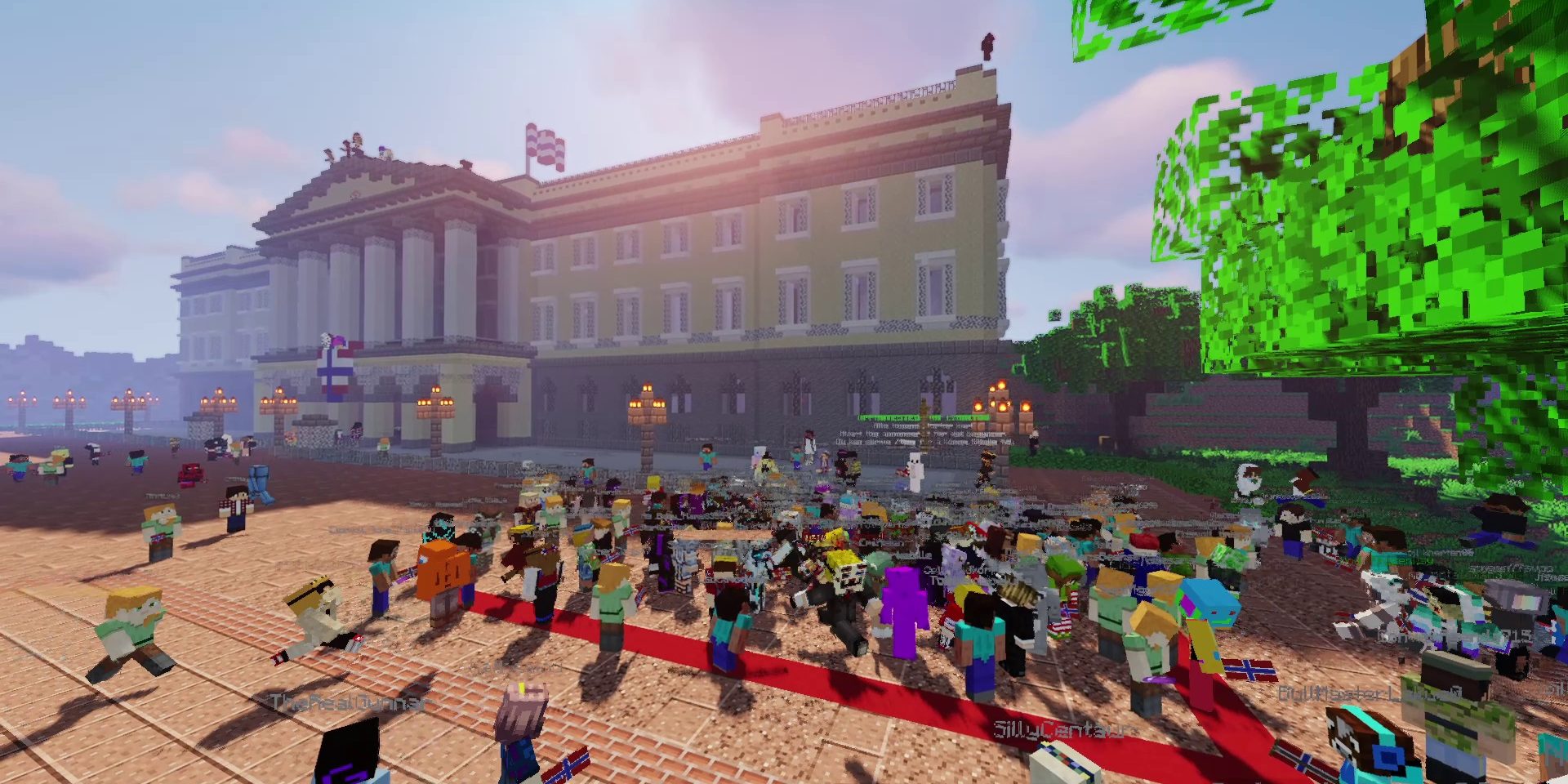 17mai2021 Slottet i Oslo og Minecraftspillere