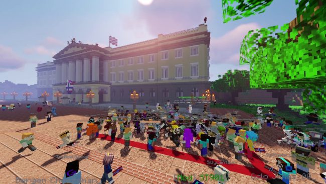 Slottet i Oslo og Minecraftspillere